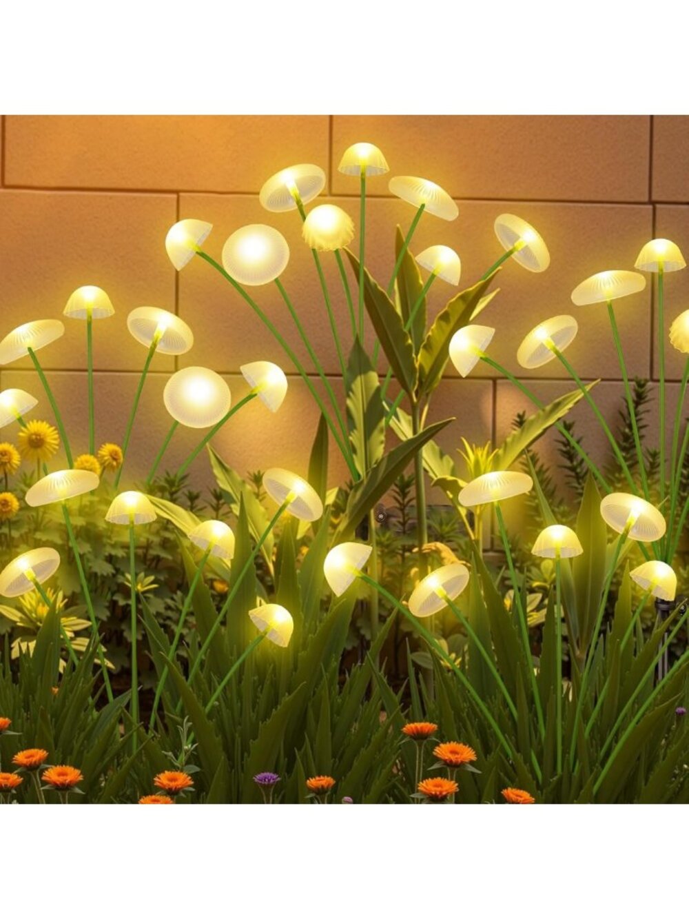4PK Waterproof Solar Garden Lights | LED Mushroom Outdoor Decor for Pathway
